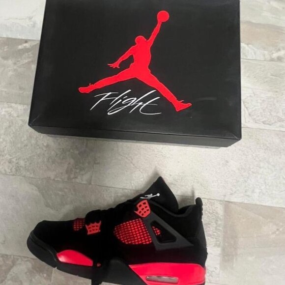 Nike Air Jordan 4 Retro Red Thunder - Size 13/12.5 - Picture 4 of 7